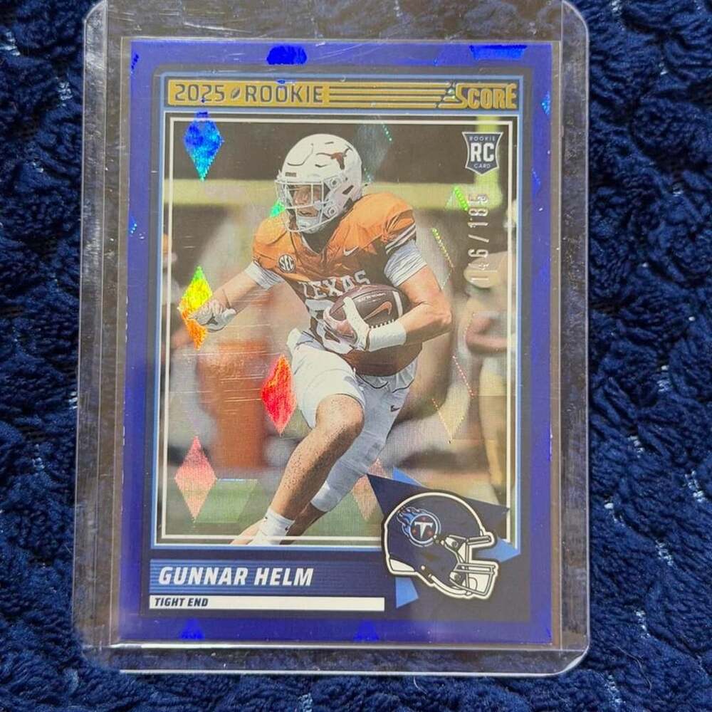 2025 Panini Score Gunnar Helm Rookie Card #99 Tennessee Titans